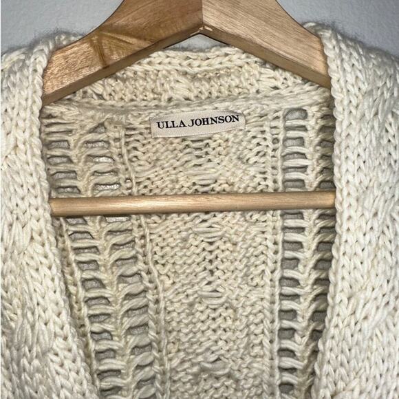 Ulla Johnson Lilo Oversized Knit Cardigan Wool/Lama Creme/Off White Size P/Small - Picture 4 of 10